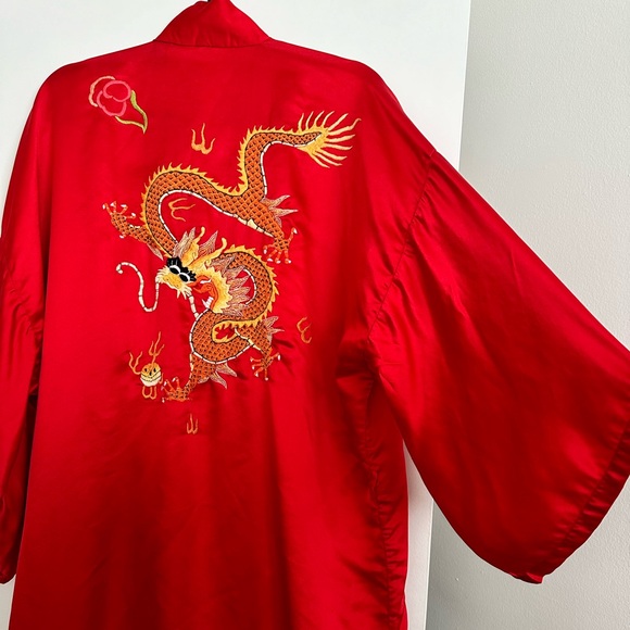 Vintage silk kimono - robe size XL - Picture 1 of 16